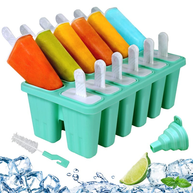 Choicy Silicone Popsicle Molds 12-cavity  DIY Ice Pop Mold for Kids Adult Teens  BPA Free Ice Cream Molds for Party Yogurt Juice Smoothies Sticks - Image 1